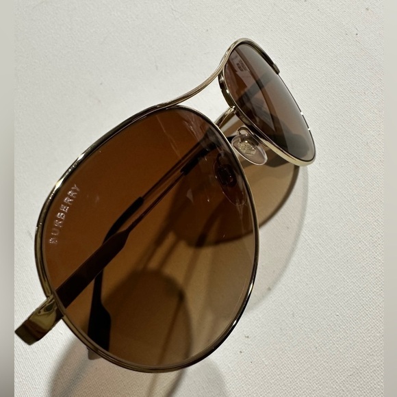 Burberry Aviator Pilot Sunglasses Unisex B3122 Pilot gold brown Brat Summer main image 6